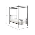 thumbnail image 5 of Lexicon Chelone Twin Metal Canopy Platform Bed in Black, 5 of 5