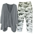thumbnail image 1 of Ensemble de Survêtement pour Femmes, 2 Pcs Col Rond Manches Courtes + Pantalon Floral, 1 of 4