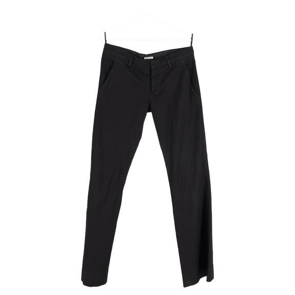 Pre-Owned Miu Miu Low Waist Trousers in Black Cotton