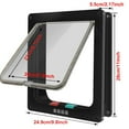 thumbnail image 3 of OMZER Extra Large Pet Door (Outer Size 11" x 9.8"), Cat Flap Door with 5 Way Locking Large Cat Door for Interior Exterior Doors, Weatherproof Pet Door for Cats & Doggie (Black), 3 of 12