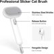 thumbnail image 2 of Cat Brush with Release Button, Cat Grooming Brush for Long or Short Haired Cats, 2 of 5