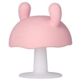 thumbnail image 2 of Juguete de dentición para bebés con forma de hongo de silicona de grado alimenticio para bebés mayores de 4 meses, color rosa, 2 of 14