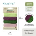 thumbnail image 4 of The Beadsmith Knot It Waxed Polyester Cord – Lavender Fields – 0.7mm Diameter – 4 Cords, 15 Yards Each – Make Jewelry, Macrame, Friendship Bracelets and DIY Crafts, 4 of 7