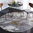 thumbnail image 2 of SAFAVIEH Craft Elouise Abstract Area Rug, Grey/Gold, 4' x 4' Round, 2 of 8