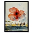 thumbnail image 1 of Watercolour War Memorial Remembrance Day Poppy Brass Band Art Print Framed Poster Wall Decor 12x16 inch, 1 of 5