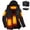 Black, variant on Women's Heated Jacket with 12000mAh Battery, 6 Heating Zones Fleece Lined Waterproof Windproof Electric Heated Coat for Skiing Hunting, Black/S