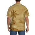 thumbnail image 5 of Naloa Retro Palm Tree Men's Loose Fit Cuban Collar Short-Sleeve Shirt with Button-down and Chest Pocket for Everyday Wear Outings - XX-Large, 5 of 7