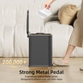 thumbnail image 2 of KSSKSS 2.6 Gallon/10L Slim Stainless Steel Bathroom Trash Can with Soft Close Lid, for Narrow Spaces,Bathroom, Bedroom (Black), 2 of 8