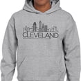 thumbnail image 2 of Skyline Cleveland Ohio Hoodie Sweatshirt Unisex 2X-Large Grey, 2 of 5