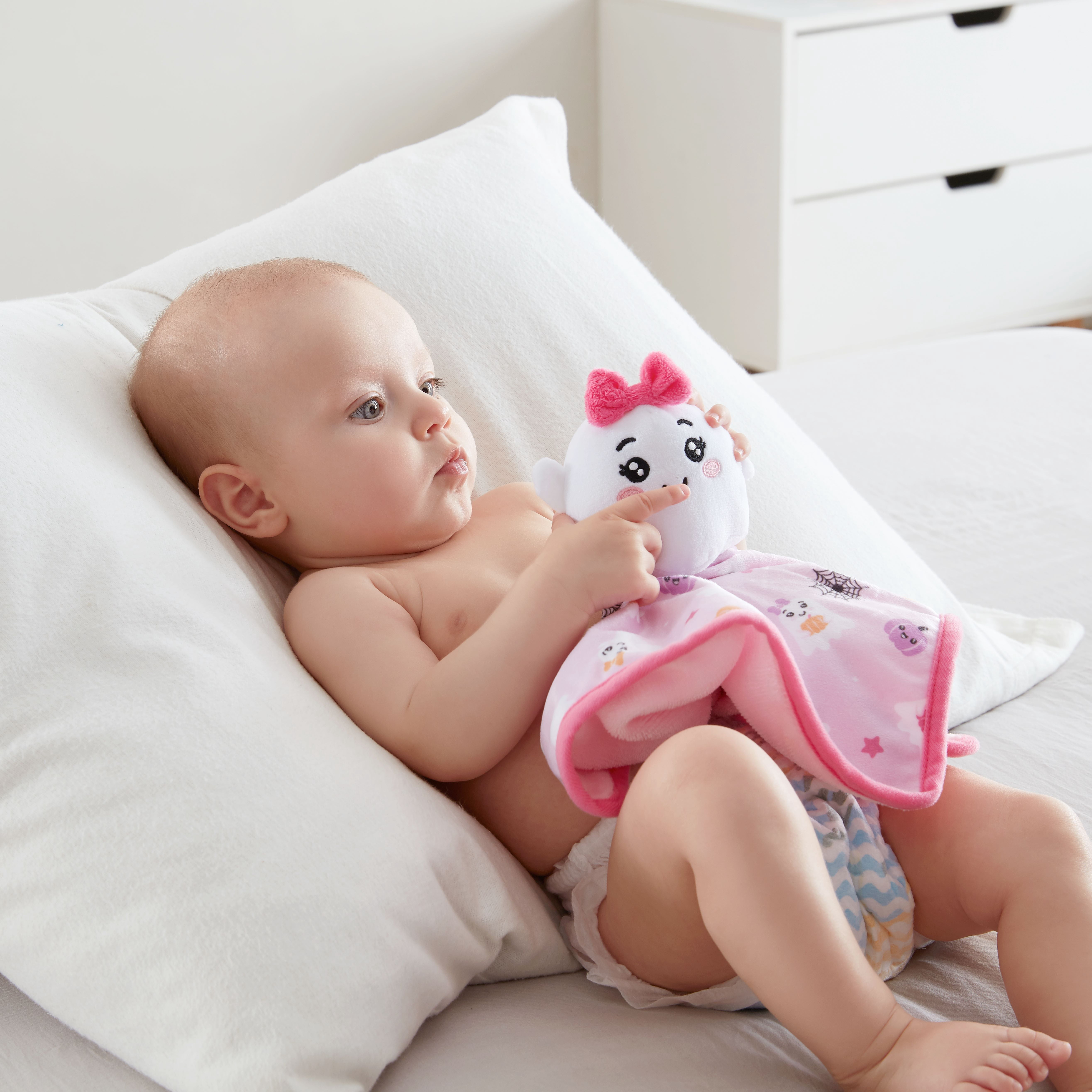 Parent's Choice Ghost Lovey Baby Security Blanket, 12" x 12", Pink