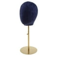 thumbnail image 3 of facefd Suede Cork Mannequin Head Hat Rack Cap Wig Holder Display Stand Dark Blue, 3 of 9