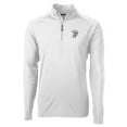 thumbnail image 2 of Men's Cutter & Buck White Mississippi State Bulldogs Adapt Eco Knit Stretch Recycled Quarter-Zip Pullover Top, 2 of 3