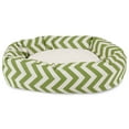 thumbnail image 2 of Majestic Pet Sherpa Chevron Bagel Pet Bed for Dogs, Calming Dog Bed Washable, Large, Sage, 2 of 5