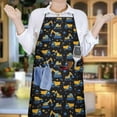 thumbnail image 6 of Cartoon Construction Vehicles Stars Apron-Garden Aprons for Women with Pockets-Cotton Linen Waterproof Kitchen Cooking Gardening Aprons Adjustable for Kitchen,Cooking,BBQ and Salon 33x27 Inch, 6 of 7