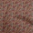 thumbnail image 1 of oneOone Polyester Spandex Brown Fabric Tropical Leaf Sewing Craft Projects Fabric Prints By Yard 56 Inch Wide, 1 of 5