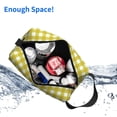thumbnail image 6 of Goofa Yellow Checkboard Printed Toiletry Bag with Handle,Large Capacity Travel Makeup Cosmetic Bag for Women, Carry on Airport Airline Compliant Bag, 6 of 9
