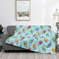 thumbnail image 2 of Yiaed Modern Ice Cream Print Blanket Throw Blanket Soft Cozy Flannel Blanket for Home Bed Sofa Couch Chair-60"x50", 2 of 6