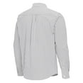 thumbnail image 3 of Men's Antigua Gray Kansas City Royals Ellis Woven Tri-Blend Button-Down Shirt, 3 of 3