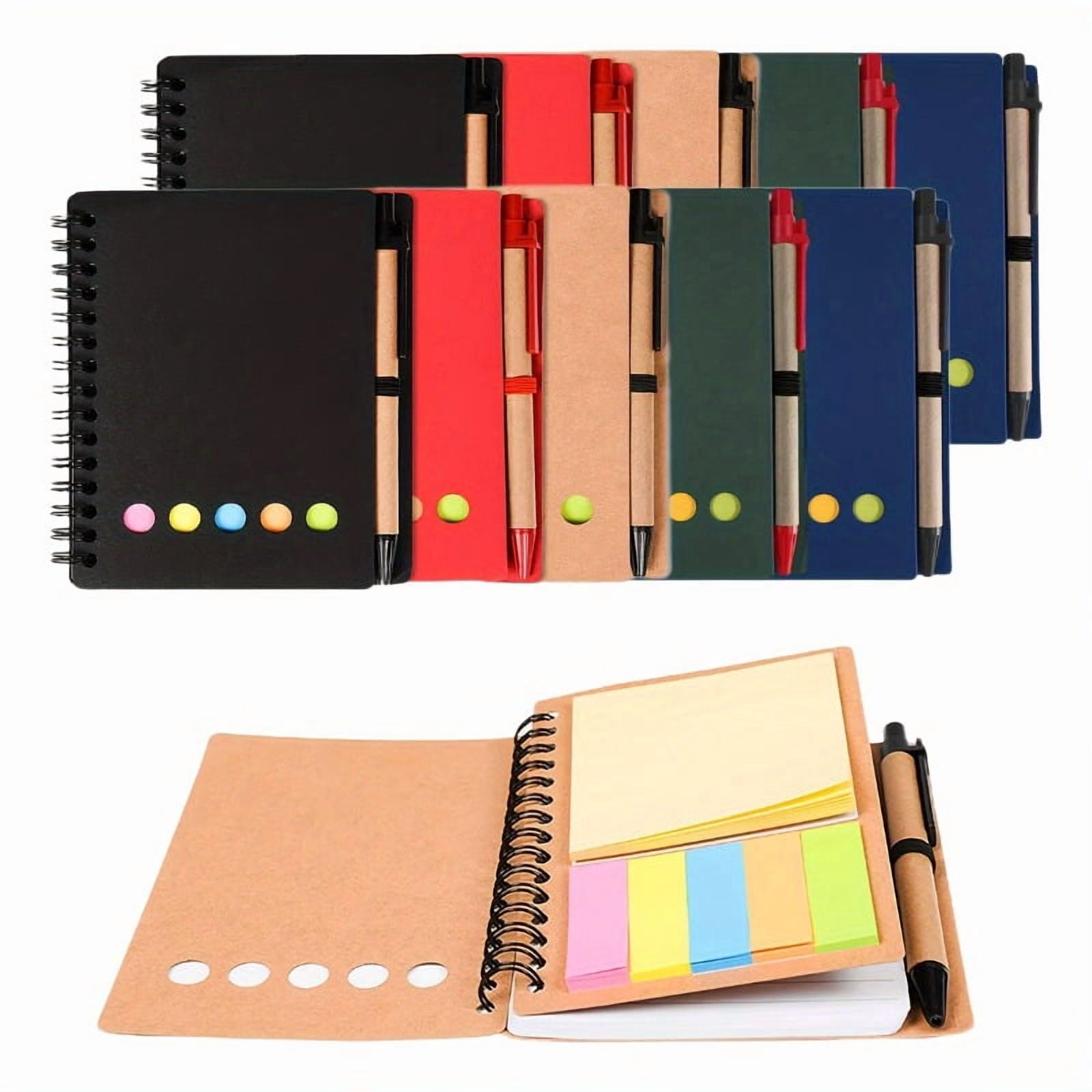 20 Pcs Mini Spiral Notebook Set, 3.5x5.5 Inch Pocket Notebooks with Pen Holder, Sticky Notes and Index Tabs, Small Writing Notebook Journal Kit for Office, Travel, Planning, Exam Season Use