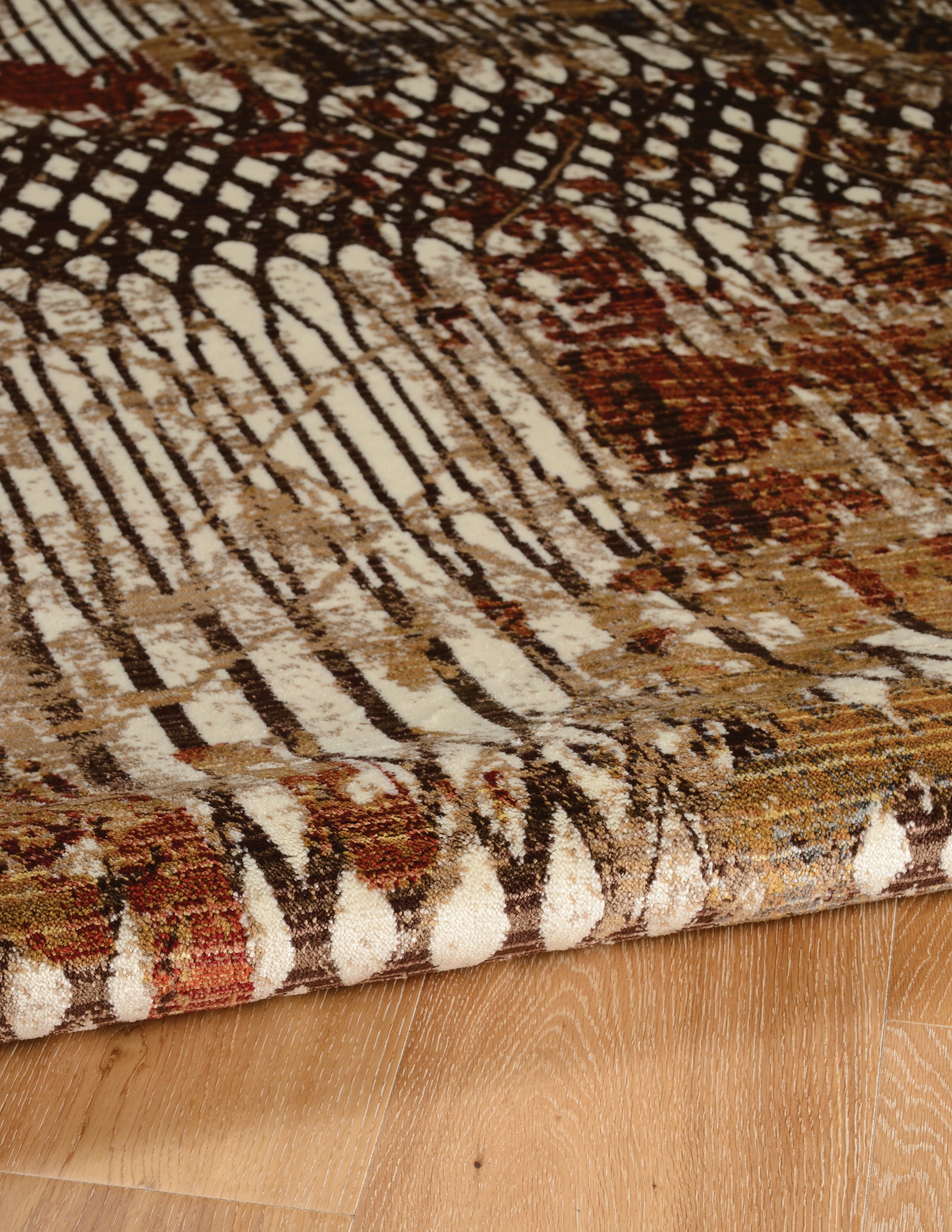 Illusions Beige 8x11 Area Rug Transitional Polypropylene Decorative Art Design