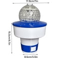 thumbnail image 2 of Distributeur de Piscine, Gobelet à Pilules, avec Lumières Solaires Colorées, Support de Comprimés de Chlore pour Piscine Intérieure Extérieure Spa, 2 of 5