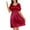 Wine, variant on Timegard House Dress for Women V Neck Short Sleeve Sleepdress Drawstring Waist Soft Comfy Nightgowns