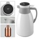 thumbnail image 2 of Cafetera térmica resistente al calor con control de temperatura y aislamiento de gran capacidad 1.0L Blanco, 2 of 4
