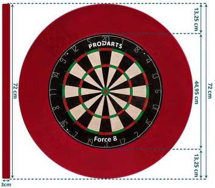 ProDarts Dart Surround for All Brands – dartboards – Darts Collection – red Ring Stable Border – Wall Protection for The Dartboard Without Additional mounting – Professional Look