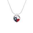 thumbnail image 2 of Delight Jewelry Silvertone Texas Lone Star Heart Laugh Ring Charm Necklace, 18", 2 of 4