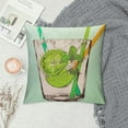 thumbnail image 2 of WERPE  Summer Time Throw Pillow Cases Tiki Bar Mai Tai Cocktail&nbsp;Decorative Cushion Covers Blue Hawaiian, Kiwi Mojito Quotes Pillowcase Holiday Home Couch Decor Square, 2 of 5