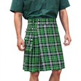 thumbnail image 6 of YAYUBA Men's Kilt for Men Retro Scottish Style Plaid Contrast Waistband Pleated Skirt, 6 of 9