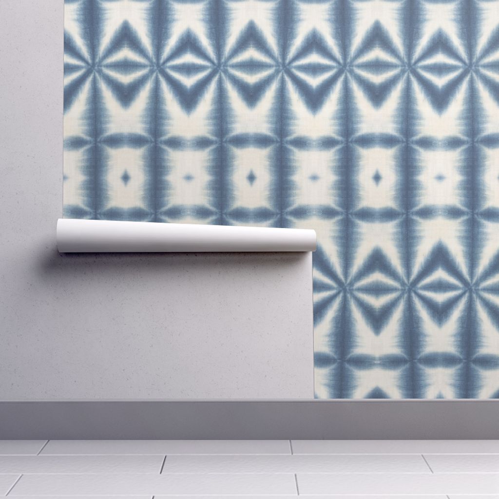 Peel-and-Stick Removable Wallpaper Geometric Shibori Triangles Squares