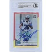 Tony Pollard Dallas Cowboys Autographed 2019 Panini Donruss Optic Red & Yellow Rated Rookie #187 Beckett Fanatics Witnessed Authenticated Rookie Card - Fanatics Authentic Certified