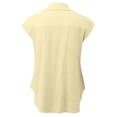 thumbnail image 7 of T Shirts For Women Womens Tops Casual Solid Color Breathable Single Breasted Shirts Short Sleeve Tops, 7 of 7