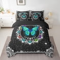 thumbnail image 2 of Homewish Colorful Butterflies 7-Piece Bedding Comforter Set,Retro Flower Floral King Bedding Sets,Boho Moon Sun Bed Sheets For Boys Girl,Super Cozy Room Decor Reversible, 2 of 8