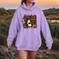 thumbnail image 5 of Kaprioy Womens Halloween Sweatshirt Ghosts Reading Books Graphic Long Sleeve Sweater Cute Spooky Bookish Hoodies Purple, XXL, 5 of 6
