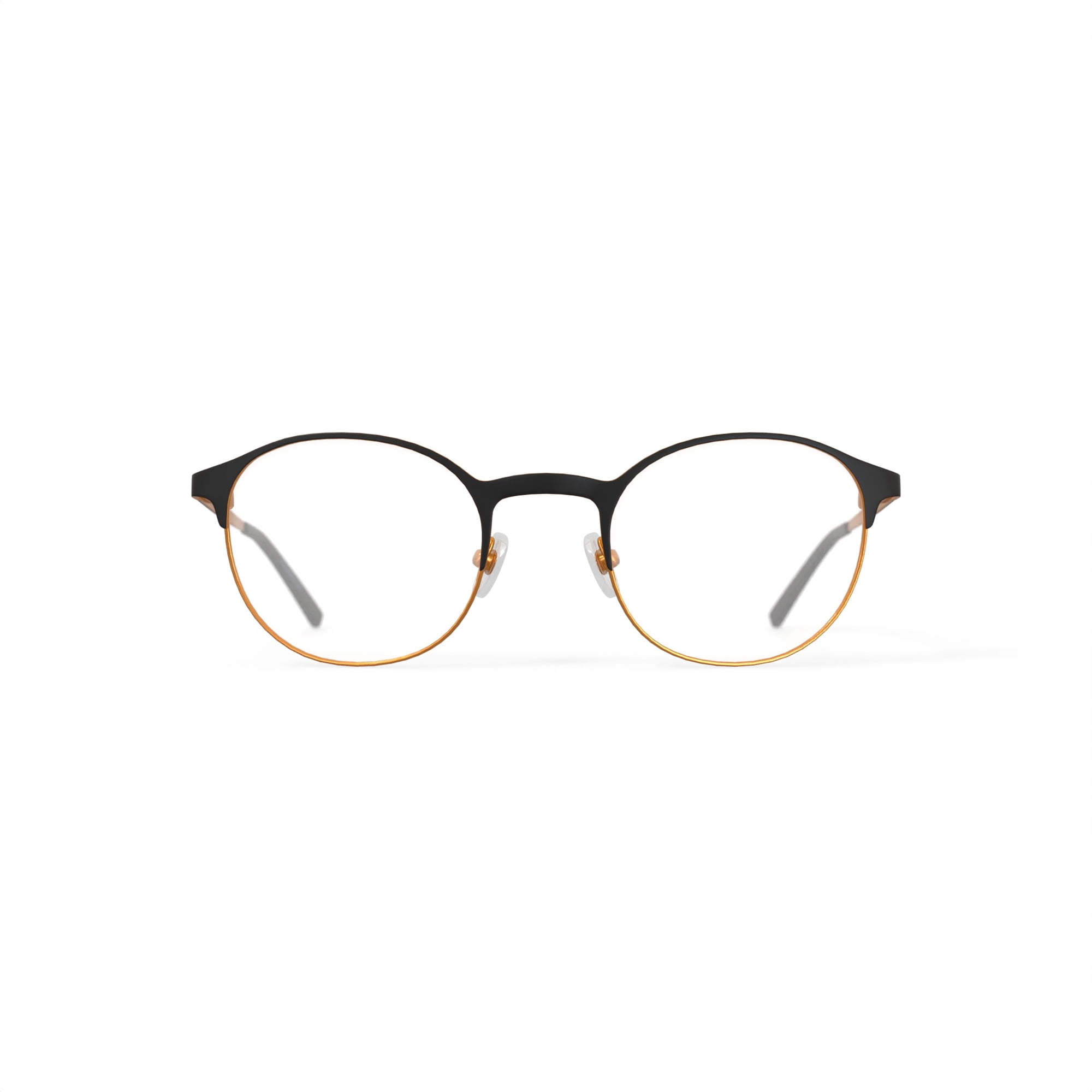 Bio Eyes Women's BE257 Begonia Round Prescription Eyeglasses with Case, Black/Rose Gold