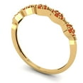 thumbnail image 2 of 0.1 ct Brilliant Round Cut Simulated Red Diamond 18K Yellow Gold Stackable Band SZ 9, 2 of 6