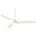 thumbnail image 6 of 60" Casa Vieja Modern 3 Blade Indoor Ceiling Fan with Dimmable LED Light Remote Control Matte White for Living Kitchen House Bedroom Family Dining, 6 of 7