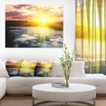 thumbnail image 1 of Bright Yellow Sunrise over Lake - Large Seashore Canvas Print, 1 of 3