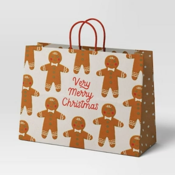 Very Merry Christmas Gingerbread XL Vogue Gift Bag
