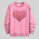 thumbnail image 5 of Amzcrzy Sudadera Para Hombre, Con Estampado De Corazones, Informal, De Manga Larga Y Cuello Redondo, Con Capucha, Color Rosa, L, 5 of 6
