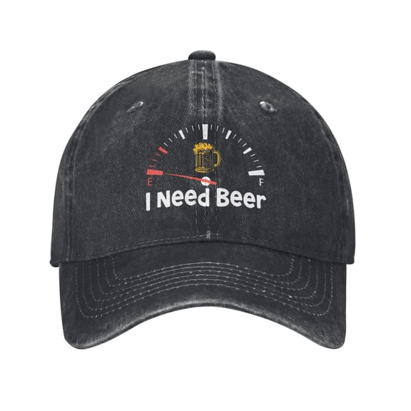 Unisex I Need Beer Drink Printed Baseball Cap Classic Adjustable Trucker Hat Dad Hat Golf Tennis Hat Snapback Cap for Outdoor Activities Running Workout All Seasons,Black