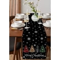 thumbnail image 2 of Hokiten Table Runners 72 Inches Long Dress Scarves, Christmas Tree, Farmhouse Kitchen/Dining Table Runner, Coffee Tablerunners, Rustic Buffalo Snowflake Red Green Black 16x72 Inch, 2 of 7