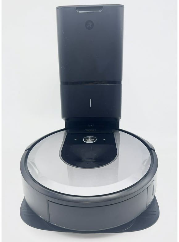 Pre-Owned iRobot Roomba i7+ (7550) Robot Vacuum Wi-Fi Smart Mapping Alexa I755920 - Black (Fair)