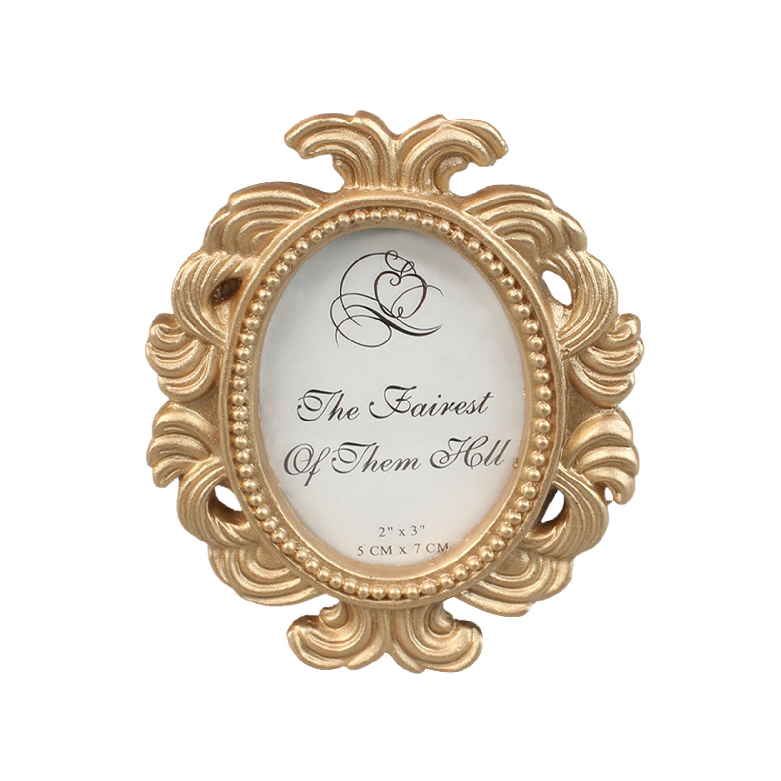 Picture Frame Oval Antique Silver Baroque Photo Shabby 19x17 Deco c72p 