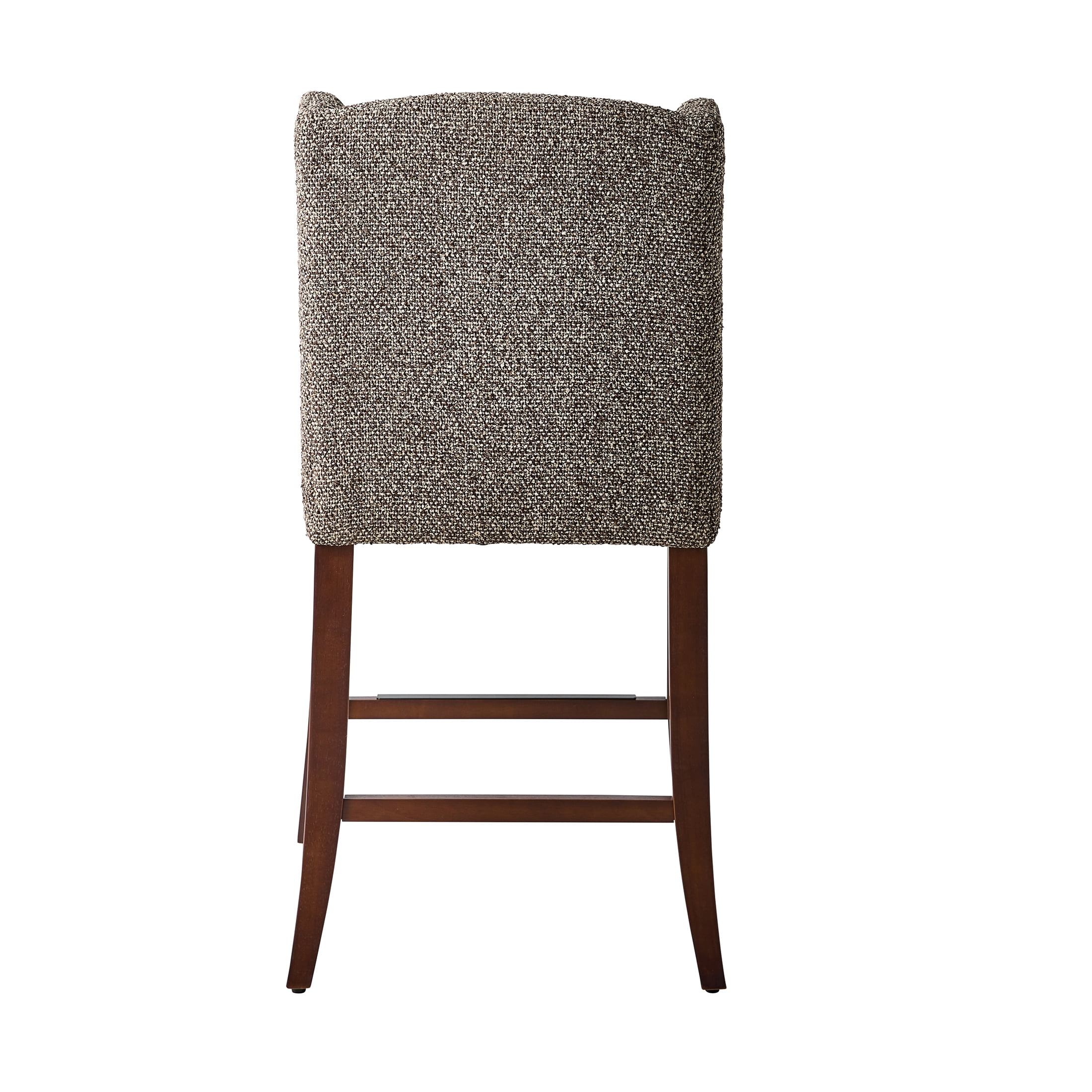 Better Homes & Gardens Windsor Upholstered Wingback Counter Stool, 2 Pack, Truffle Brown