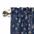thumbnail image 5 of Navy Blue Santa Christmas Kitchen Curtain 2 Panels Tiers Curtains 36 Inch Length, Western Cowboy Xmas Botanical Curtains Rod Pocket Curtains Window Drapes Treatment Window Cafe Curtains, 5 of 5