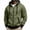 20-Army Green, variant on Fleece Hoodie for Men Featuring Full Zip Front Drawstring Hood Hooded Sweatshirt Jacket with Kangaroo Pockets for Weekend Wear Yellow M