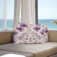 thumbnail image 4 of Outdoor Pillow Cover Spring Flowers Set of 2 Waterproof Throw Pillowcases Pink Purple Pastoral Decorative Patio Furniture Pillows for Couch Garden Indoor & Outdoor Use, 4 of 9